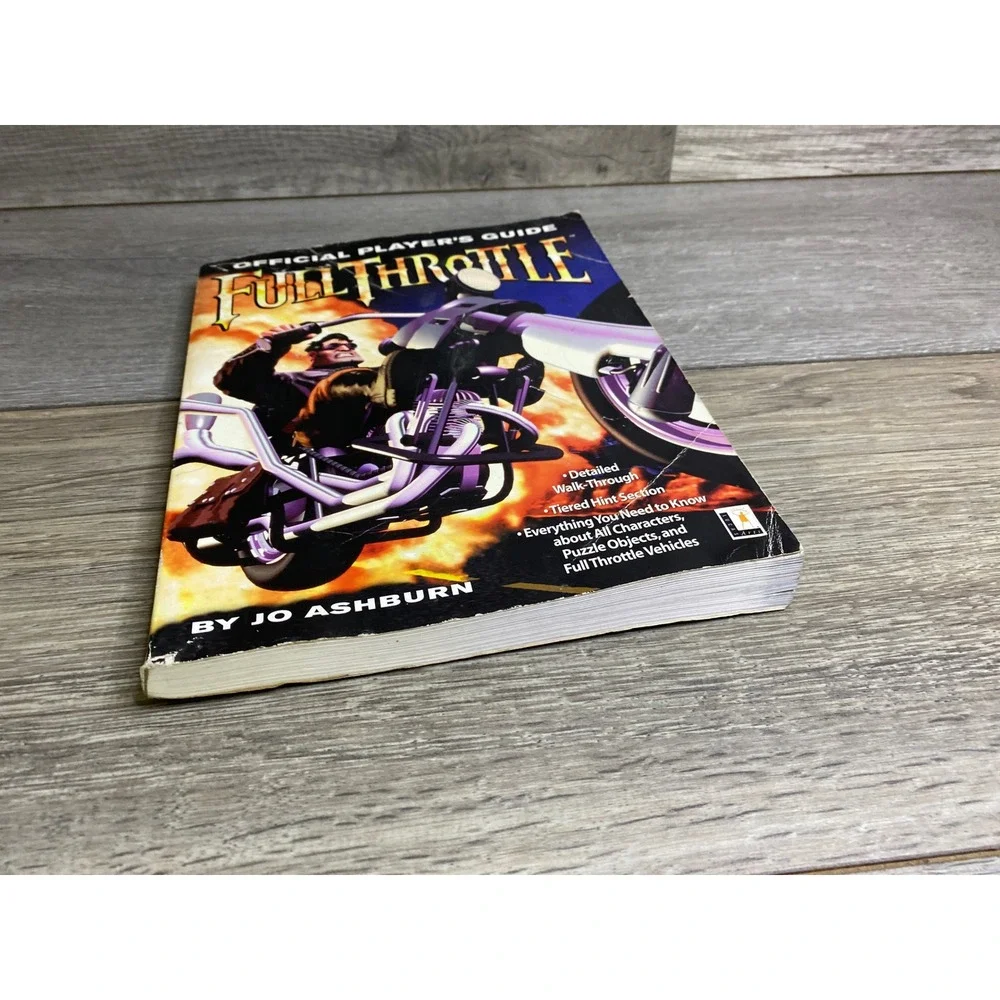 Full Throttle Official Player's Guide Jo Ashburn LucasArts PC Game Strategy Book
